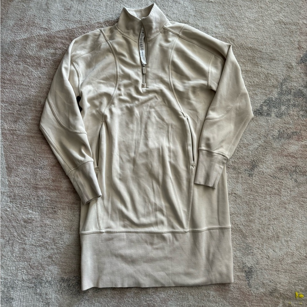 Lululemon Softstreme Bone Half Zip Dress - Picture 6 of 10